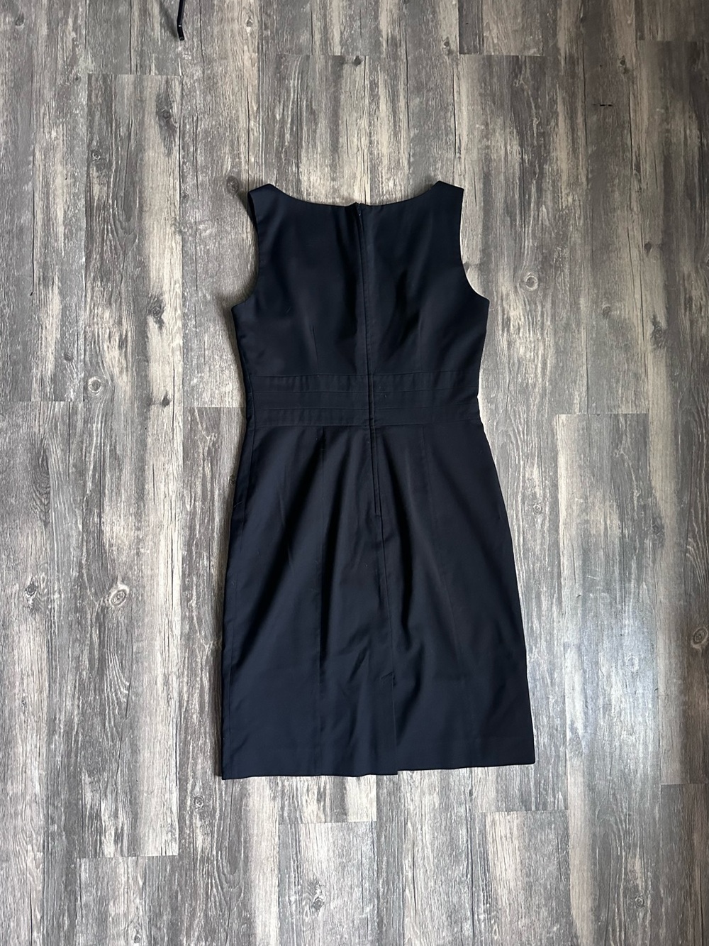 H&M Black Sleeveless Midi Sheath Classic Dress Size 8 Little Black Dress